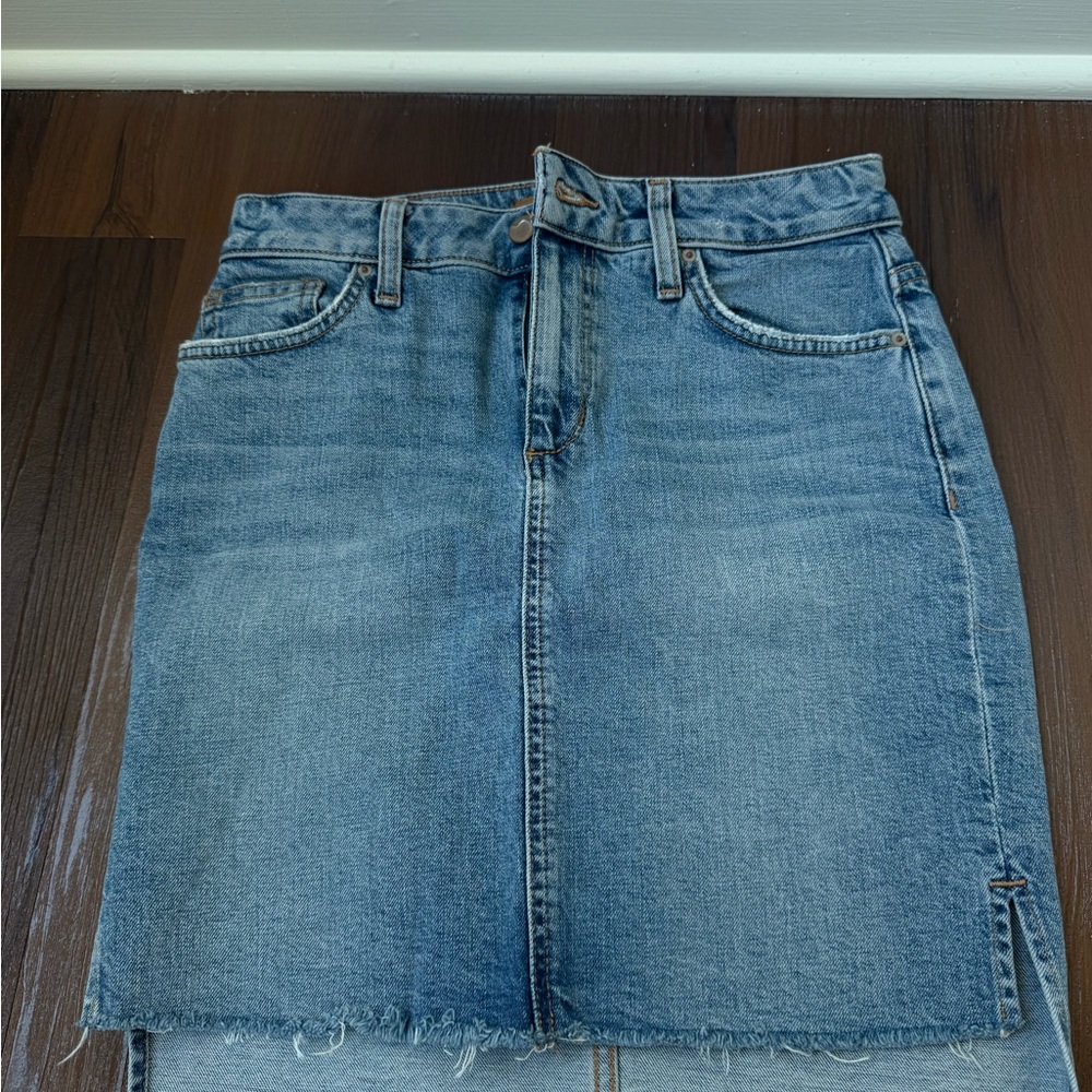 Joe's Jeans Light Blue Denim Skirt with Contrast Stitching